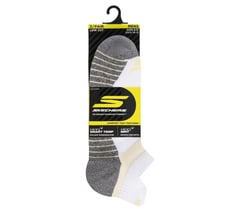 3 Pack Men's Lowcut Stripe Tab Socks — WHITE 2