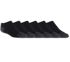 6 Pack Boys' No Show Socks — BLACK 1