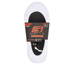 5 Pack Non Terry Solid Liner Socks — WHITE 2