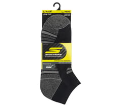 3 Pack Men's Half Terry Low Cut Socks — BLACK 2