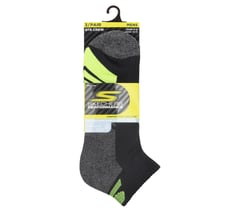3 Pack Men's Half Terry Quarter Crew Socks — BLACK 2