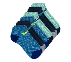 6 Pack Space Dye Low Cut Socks — BLUE  /  GRAY 3