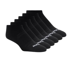 6 Pack Core Low Cut Large Socks — BLACK 1