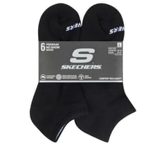 6 Pack Core Low Cut Large Socks — BLACK 2