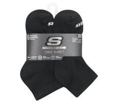 6 Pack Core Quarter Medium Socks — BLACK 2