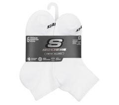 6 Pack Core Quarter Medium Socks — WHITE 2