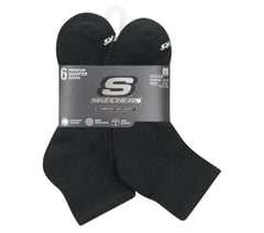6 Pack Core Quarter Large Socks — BLACK 2