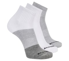 3 Pack Men's Colorblock Quarter Socks — GRAY 1