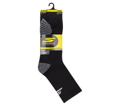 3 Pack Men's Performance Running High Quarter Socks — BLACK 2