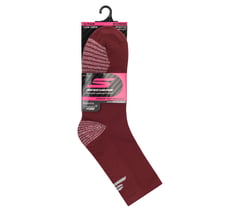 3 Pack Women's Half Terry Low Crew Socks — BURGUNDY / PINK 2