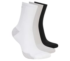 3 Pack Women's Half Terry Low Crew Socks — WHITE / GRAY 1