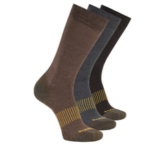 Work: 3 Pack Men's Over Calf Compression Socks — BROWN / MULTI 1