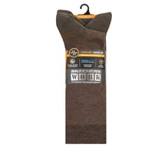 Work: 3 Pack Men's Over Calf Compression Socks — BROWN / MULTI 2