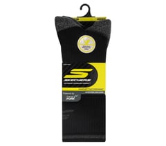 3 Pack Men's Reflective Performance Crew Socks — BLACK 2