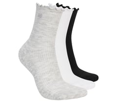 3 Pack Women's Ankle Lettuce Socks — LIGHT GRAY 1