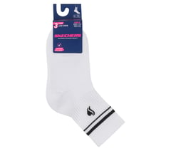 3 Pack Girls' Low Crew Ribbed Socks — WHITE 2