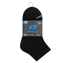 3 Pack Boys' Quarter Crew Cotton Socks — BLACK / GRAY 2