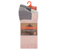 2 Pack Women's Crew Wool Socks — MAUVE 2