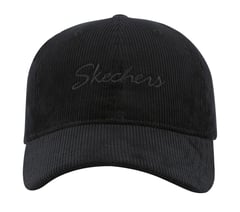 Skechers Corduroy Script Hat — BLACK 3
