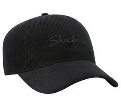 Skechers Corduroy Script Hat — BLACK 5
