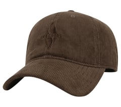 Diamond Cord Dad Hat — BROWN 1