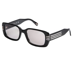 Elevated Rectangle 3 Line Sunglasses — BLACK 1