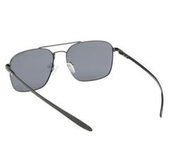 Elevated Square Satin Sunglasses — GUNMETAL 3