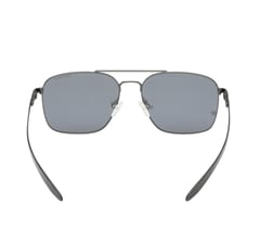 Elevated Square Satin Sunglasses — GUNMETAL 4