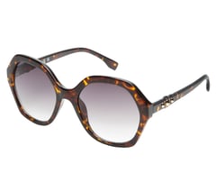 Geometric Tortoise Sunglasses — BROWN 1