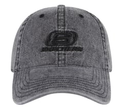 Denim Embroidered Hat — BLACK 3