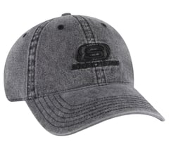 Denim Embroidered Hat — BLACK 4