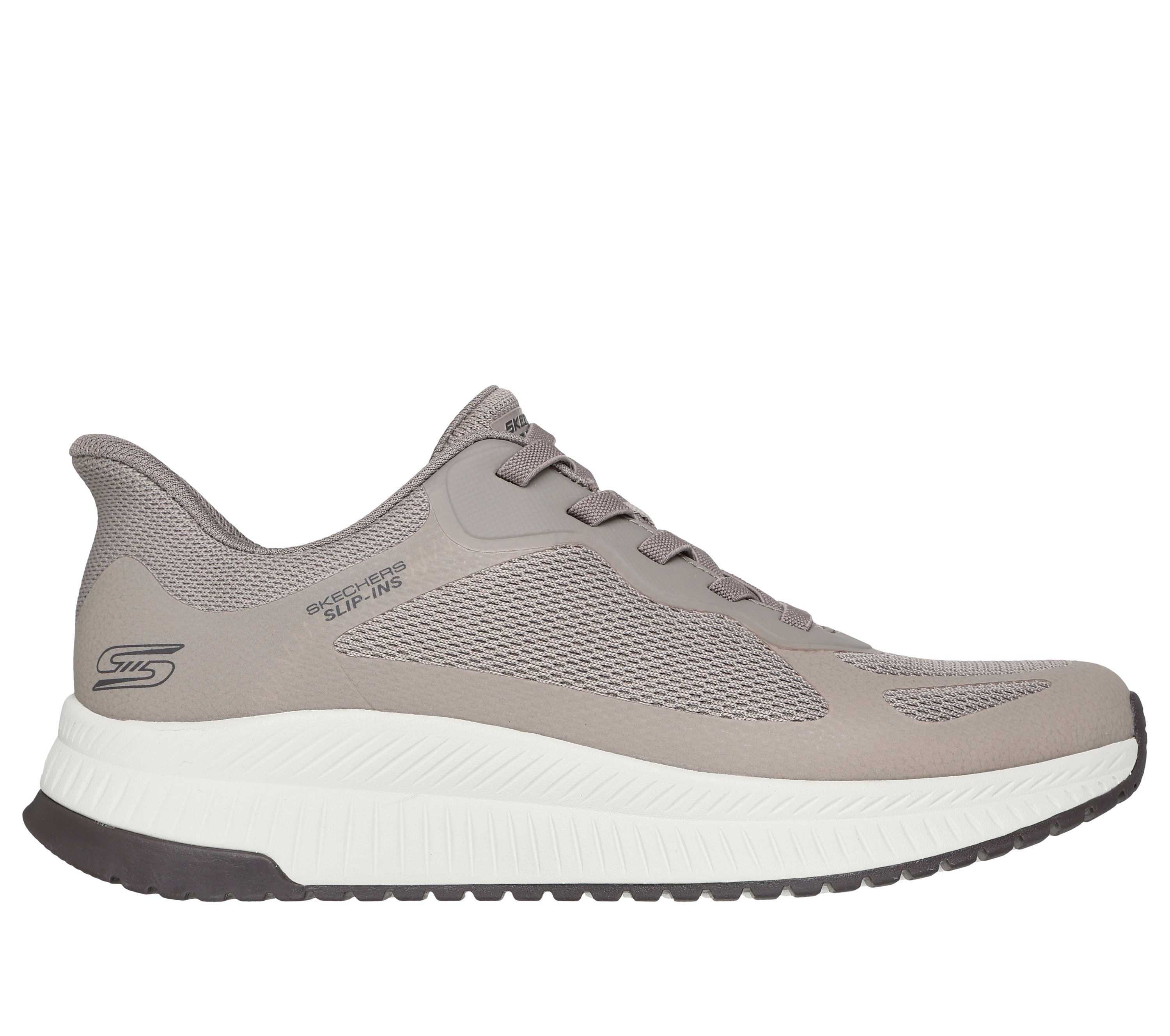 Skechers Mens 13 BOBS  Wide Fit Hand Free Slip-ins Squad Chaos Memory Foam Tan Skechers Slip-ins: Bobs Sport Squad Chaos 4 118423 | SHOE  main image 3