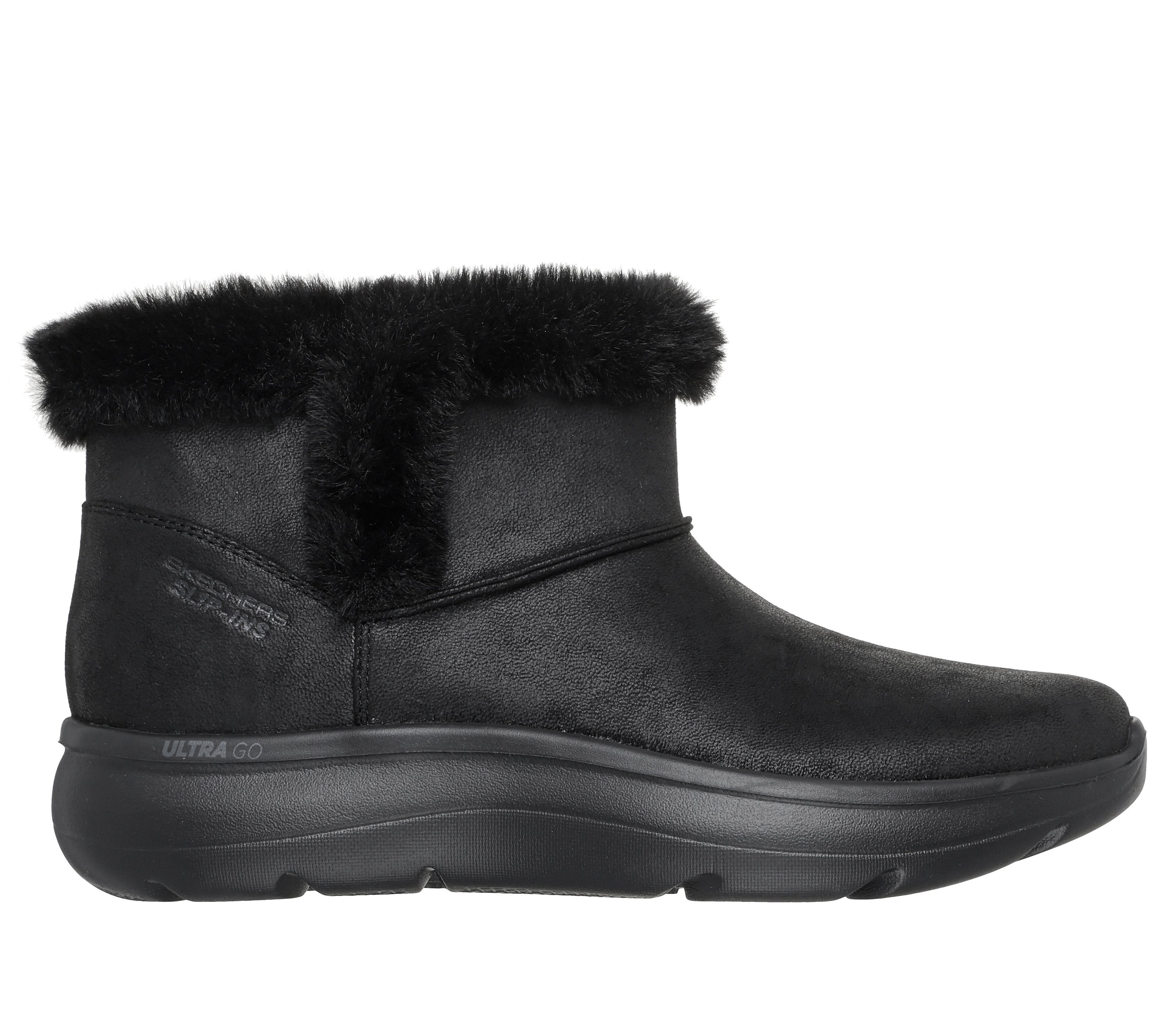 Skechers Women's Slip-ins: On-The-Go Encore Winter Joy Boots Size Black Textile Vegan