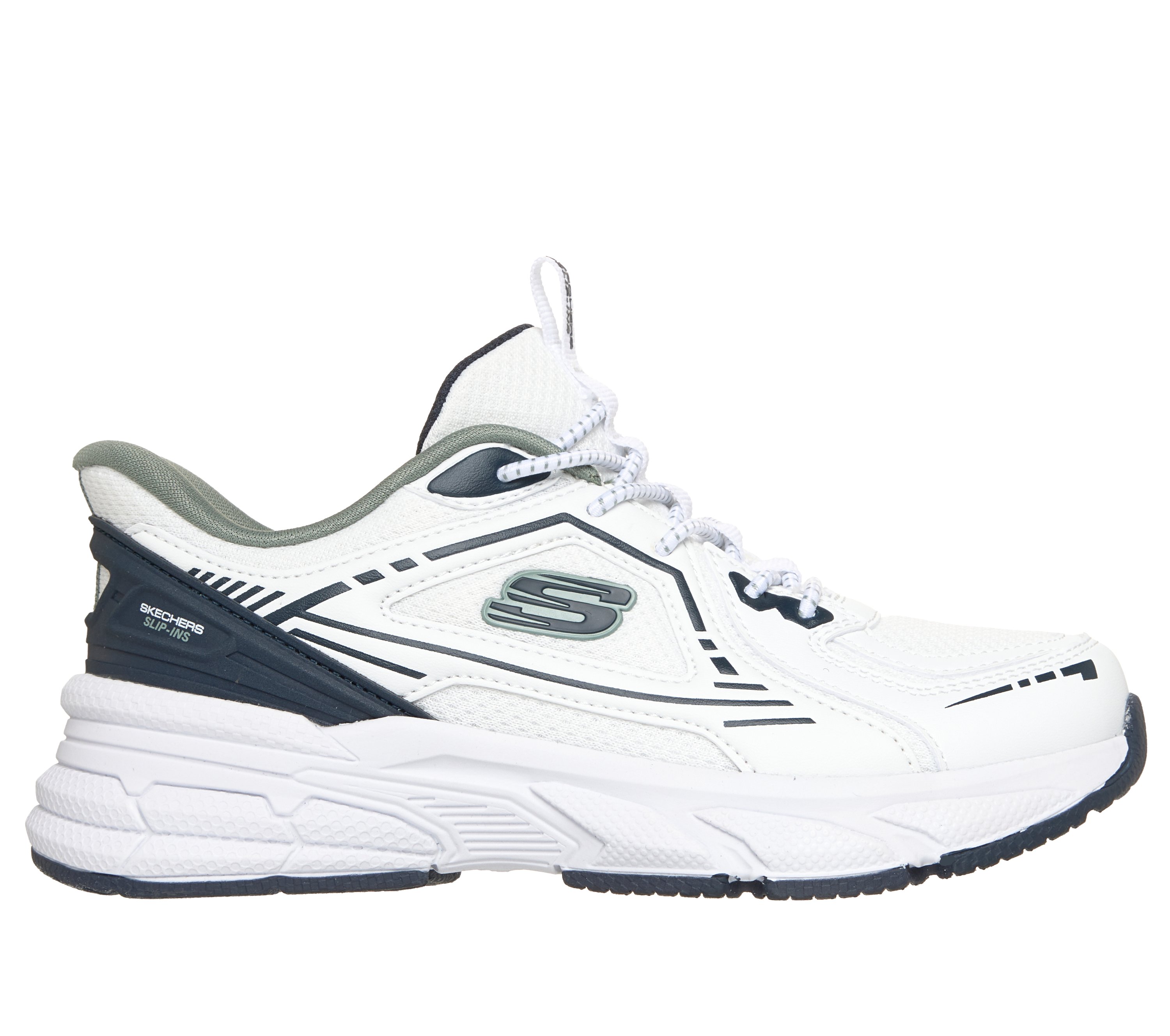 ベネッシュ✨機能性健康靴✨人生が変わる靴✨サイドジップ レザー 白 22.5 Skechers Slip-ins: Retro-Graph - Breezy-Pacer