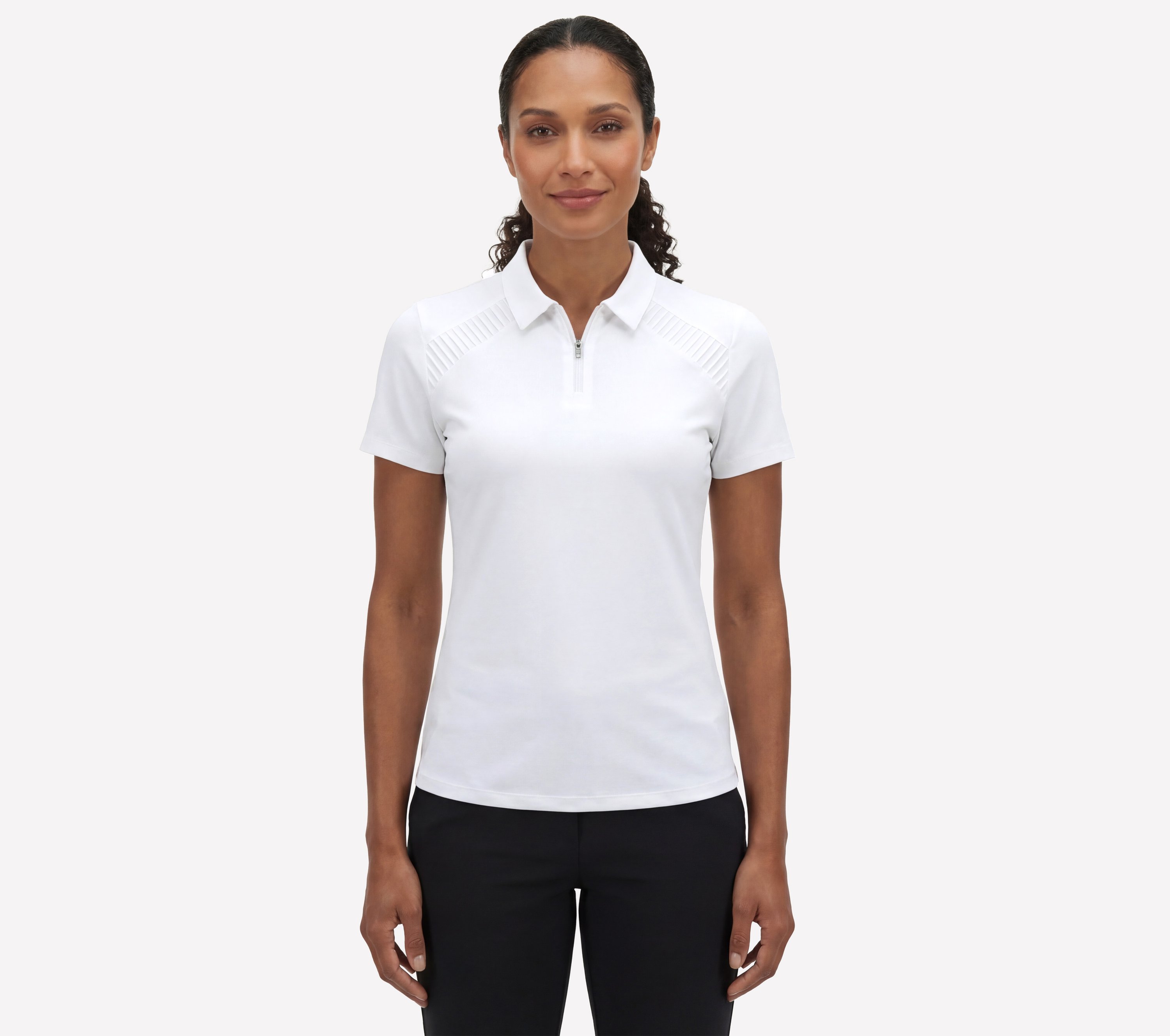 GO GOLF Short Sleeve Birdie Zip Front Polo