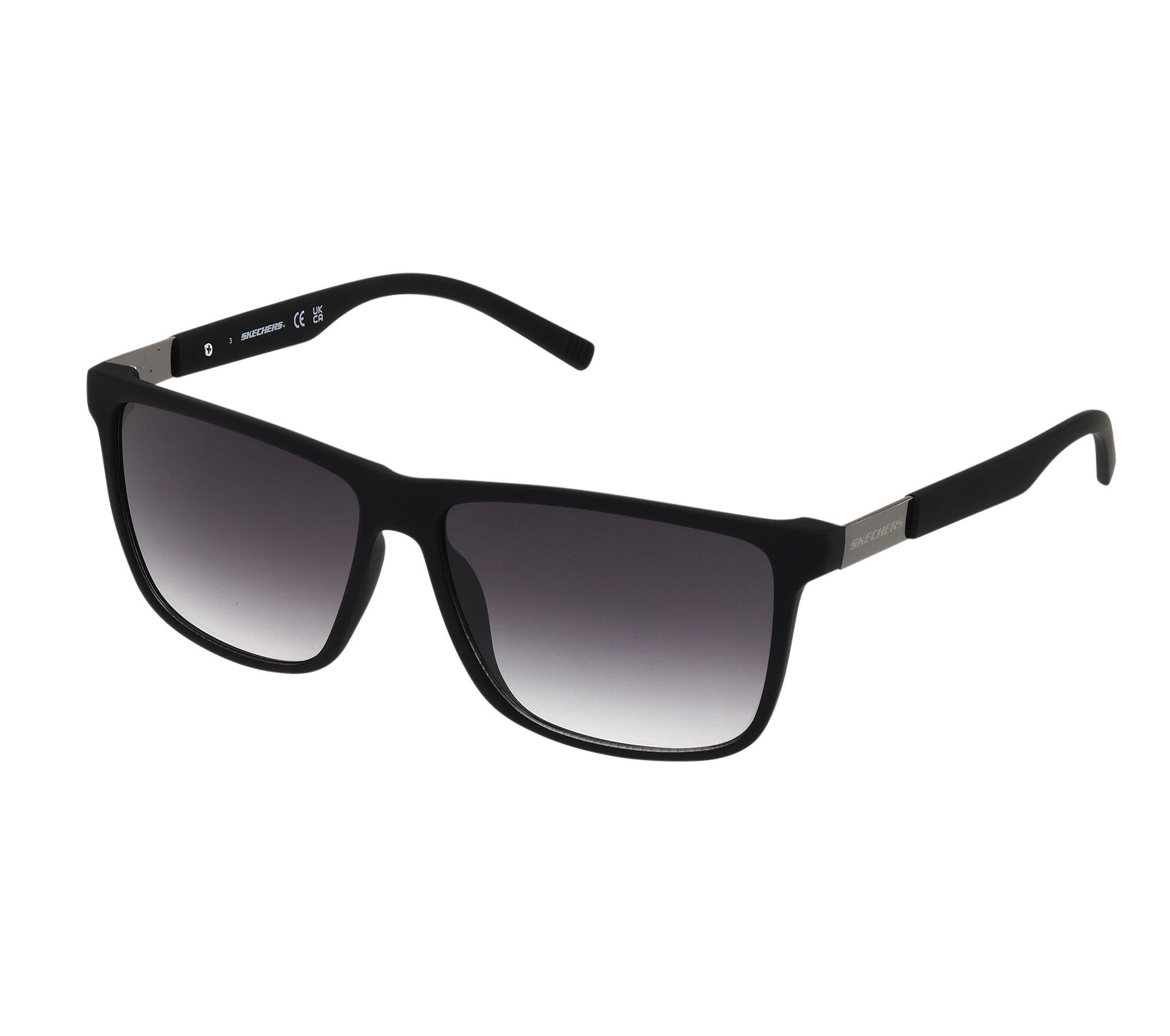 Soft Touch Square Sunglasses - BLACK