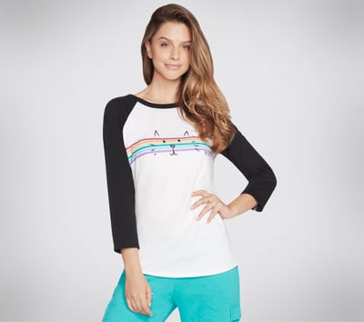 BOBS Peek-A-Cat Baseball Tee Shirt