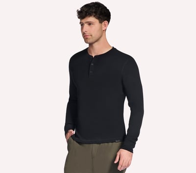 GO KNIT Waffle Henley