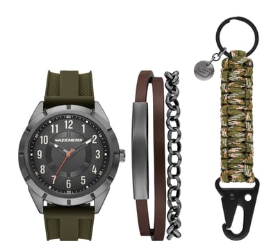 Gunmetal Nylon Cord Watch Set