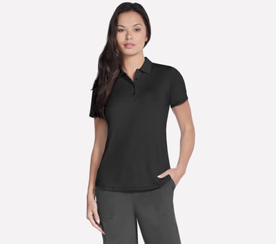 Short Sleeve On The Green Striped Polo