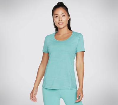 スケッチャーズ アパレル モーション ストライプ スタンド ティー