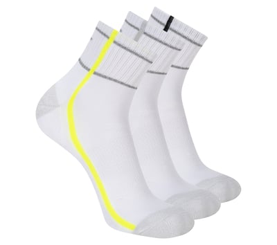 3 Pack Men's Performance Quarter Crew Stripe Socks