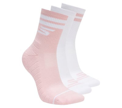 3 Pack Women's Performance Pickleball Varsity Stripe Low Crew Socks