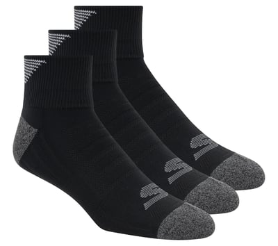 3 Pack Men's Half Terry Quarter Crew Socks