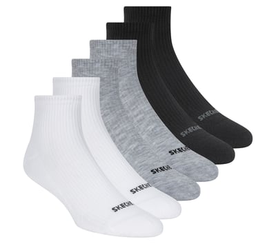 6 Pack Quarter Crew Socks