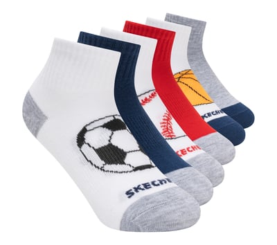 6 Pack Sports Quarter Crew Socks