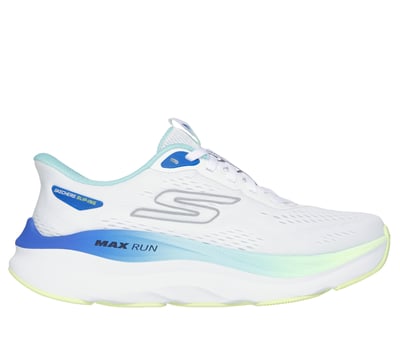 SKECHERS MAX CUSHIONING ホワイト スケッチャーズ スリップインズ：スケッチャーズ マックス
