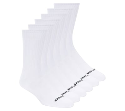 6 Pack Large Core Crew Socks