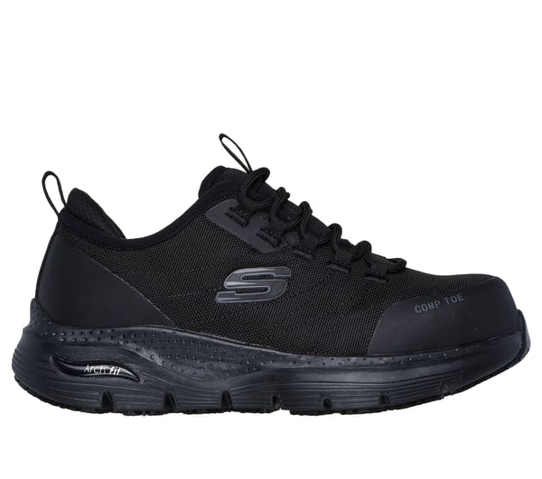 Work Slip-Resistant: Arch Fit - Ebinal — BLACK