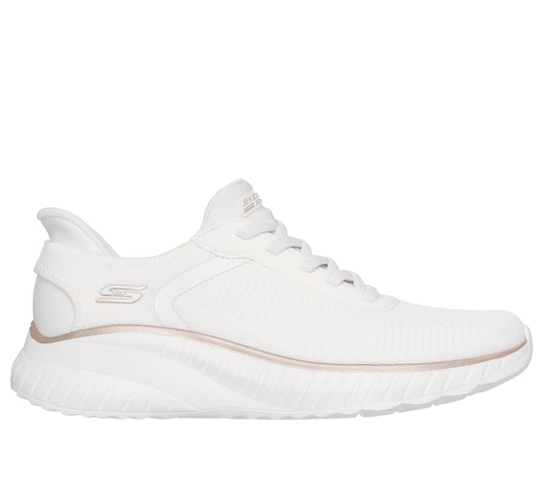 Skechers Slip-ins: BOBS Sport Squad Chaos — WHITE / GOLD